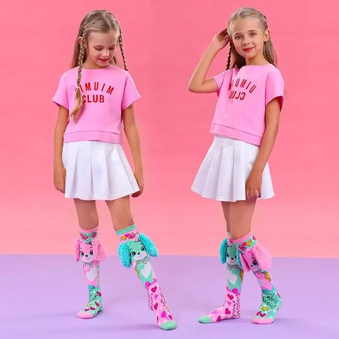 Crazy Socks For Kids Wacky Girls Cute Knee Socks Girl 3D High Tube Fashion Kids