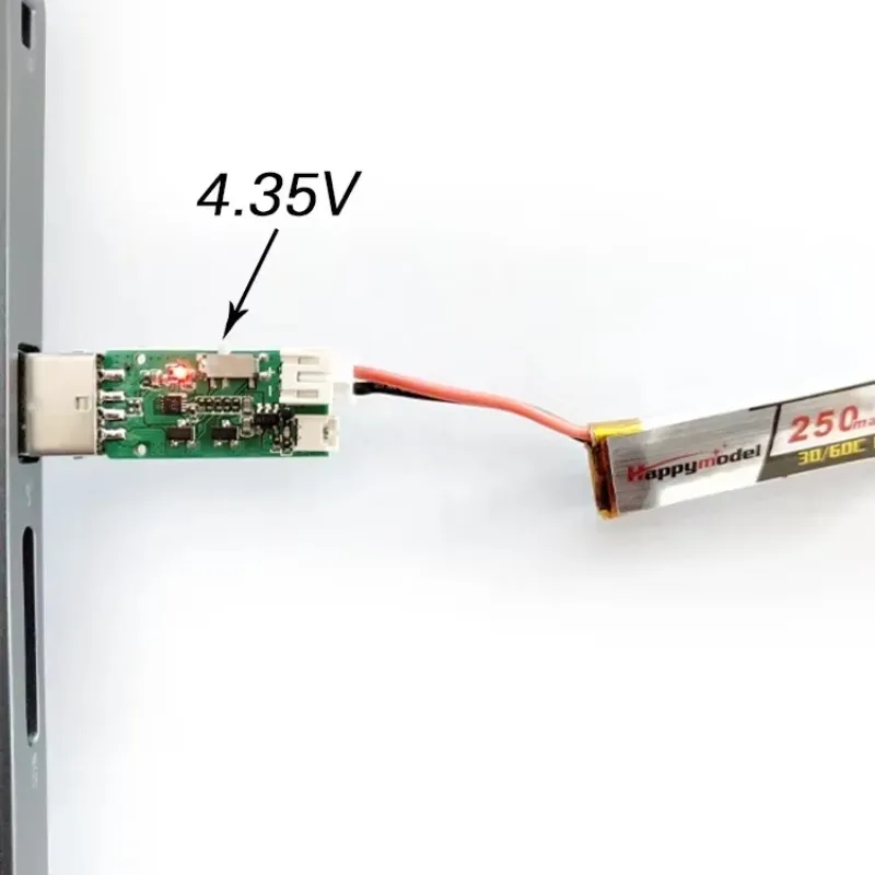 HappyModel 4.2V / 4.35V Switchable 1S USB LIHV LIPO Battery Charger