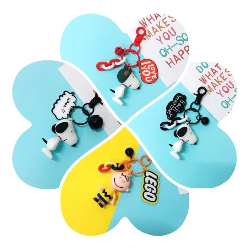 

Snoopy Charlie Brown Keychain Anime Figures Cute Keychain Toy Anime Merchandise Decoration Children Birthday Gift Christmas Gift