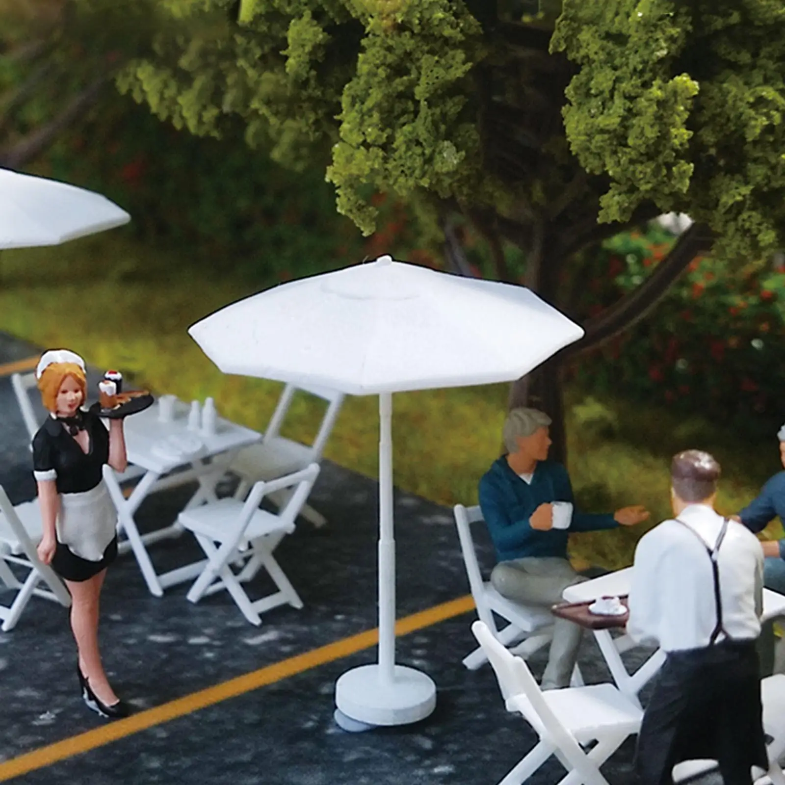 RM 1/64 페인티드 피규어 웨이터 매니저 장면 철도 풍경 장난감 S 스케일