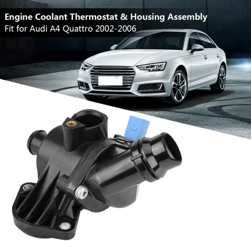 1 PCS Car Engine Coolant Thermostat Housing Car Accessories Black For  A4 Avant Quattro 1.8L 2002-2006