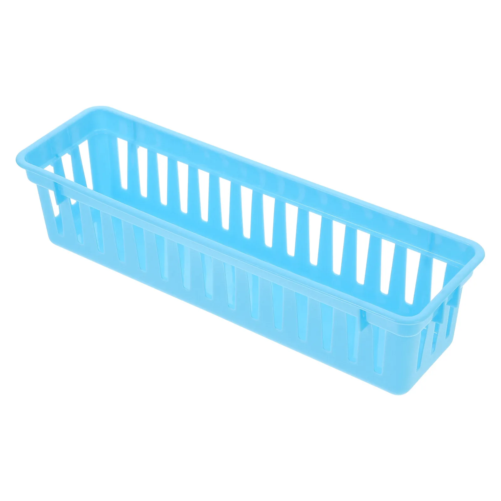 Space Saving Tapered Plastic Pencil Holder Basket for Desk Classroom Organization Bright Color Stationery Storage Tray Student