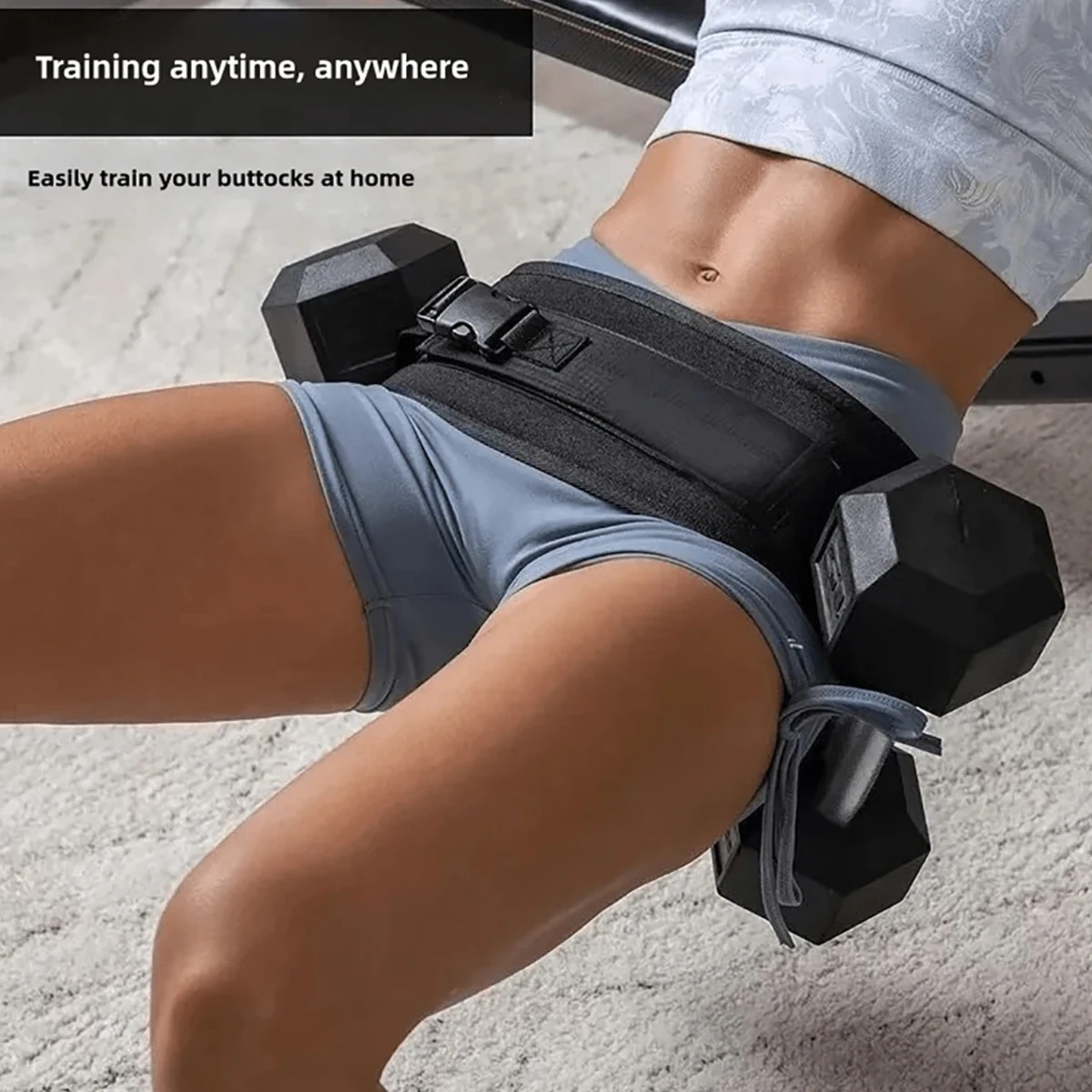 Hip Bridge Belt Yoga Hip Training Weight Bearing Exercise Dumbbell Exercise Belt Barbell Training Hip Push Belt