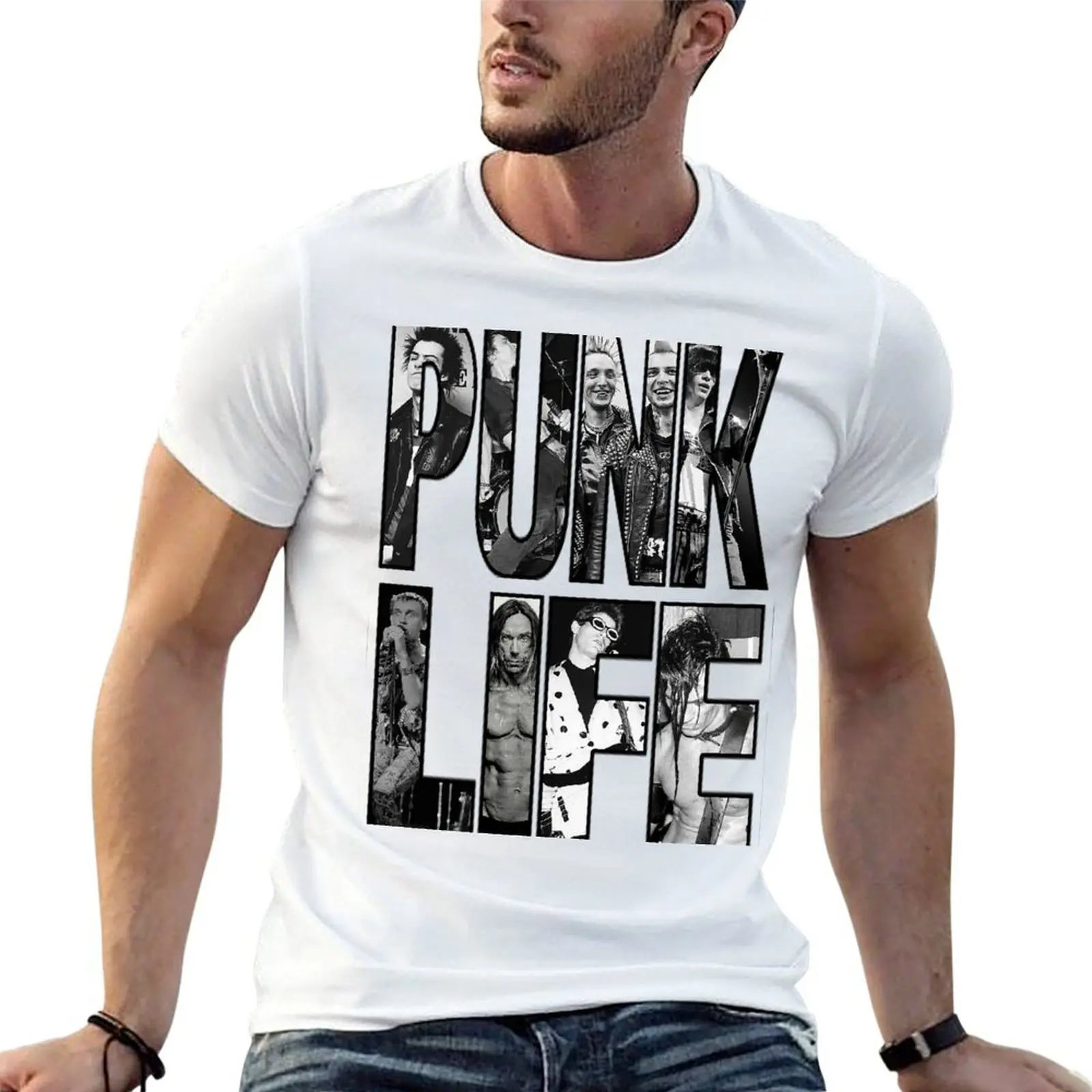 Punk Life T-Shirt custom t shirt plus sizes shirts men