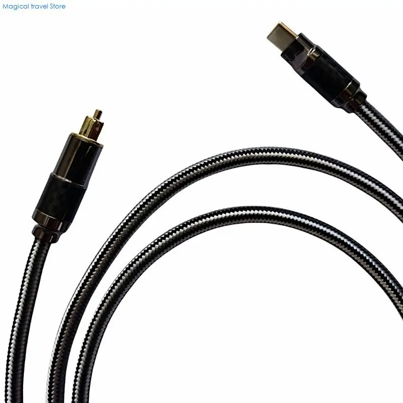 N2UB Portable Aluminum Alloy Type C Fiber Optically Cable Delivers Digital Sound