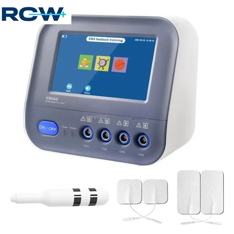 RWC Konmed KM560 Four-Channel Touch Screen Pelvic Muscle Kegel Exerciser Pain Relief Urinary Incontinence EMG Biofeedback