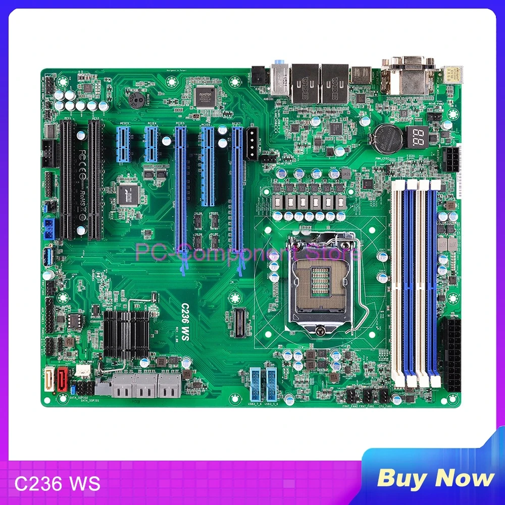 C236 WS For Workstation Motherboard LGA1151 E3-1200 V5/V6 DDR4