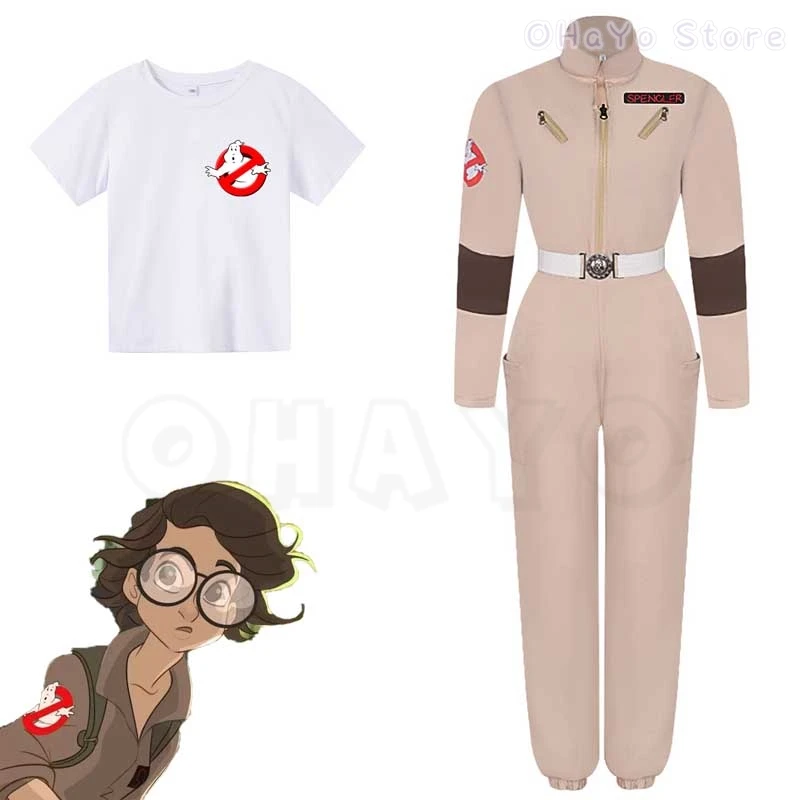 Ghost Busters Cosplay Afterlife Cosplay Phoebe Men Women Uniforms Jumpsuit Costume Carnival Outfit Roleplay Adults Kids Clothes