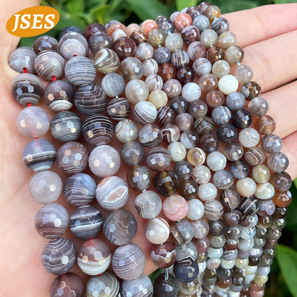 AA Natural Botswana Agate Sardonyx 6-10mm Faceted Beads for Jewelry Making Bracelets Necklace DIY Beads Accessorries Wholesale