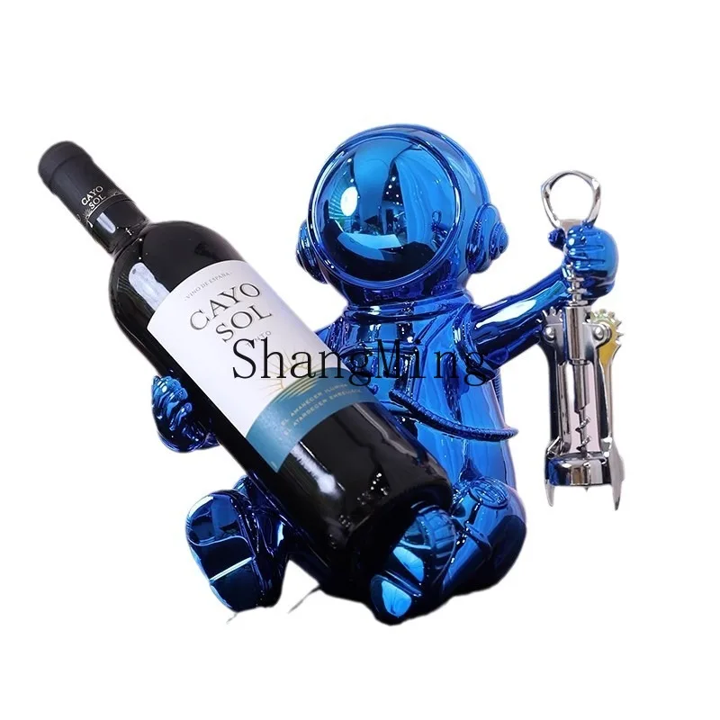 

PYH astronaut red wine rack home wine cabinet storage decorations housewarming gifts ornament wine tray light luxury