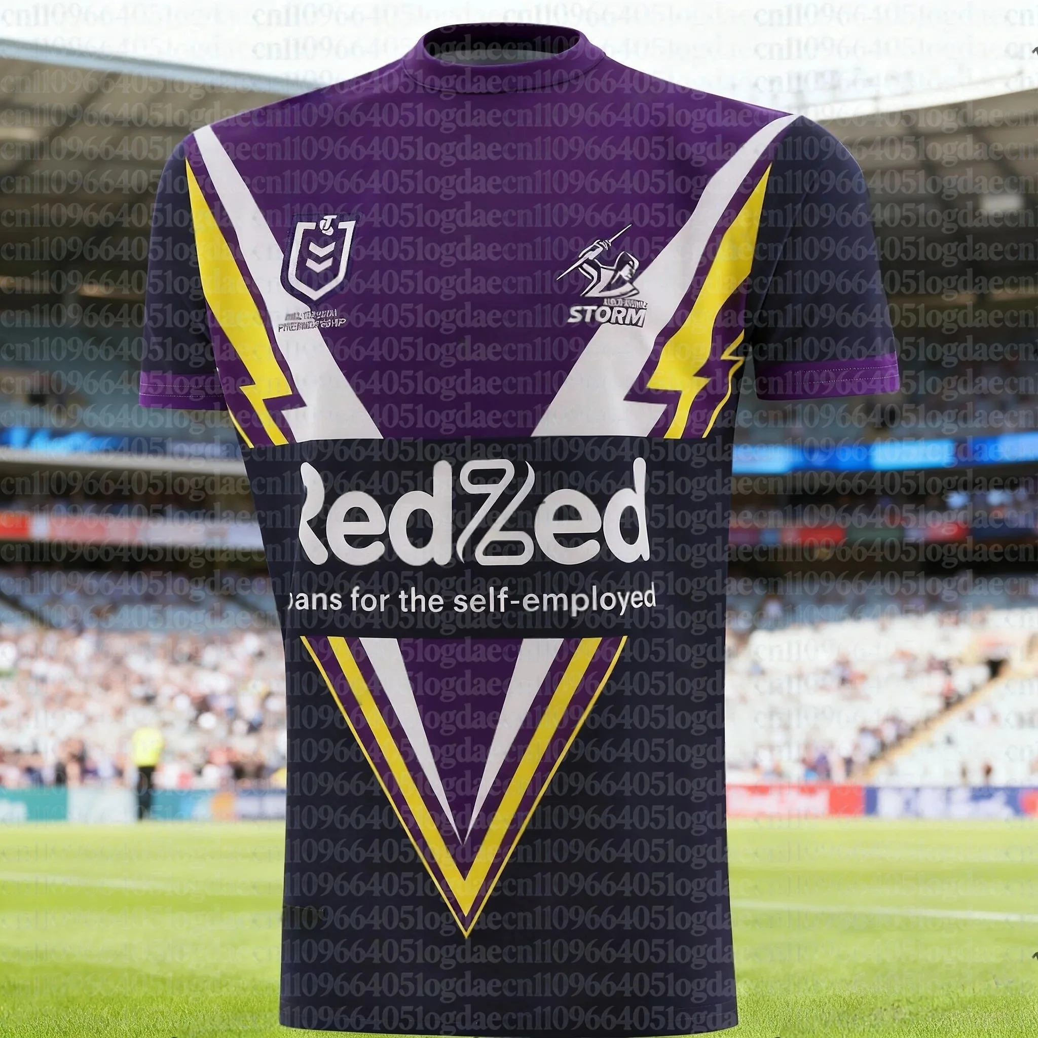 2026 Sommer Melbourne Storm Rugby Kinder-Trainings-T-Shirt, Schnelltrocknendes T-Shirt für Erwachsene und Kinder – Detail 5