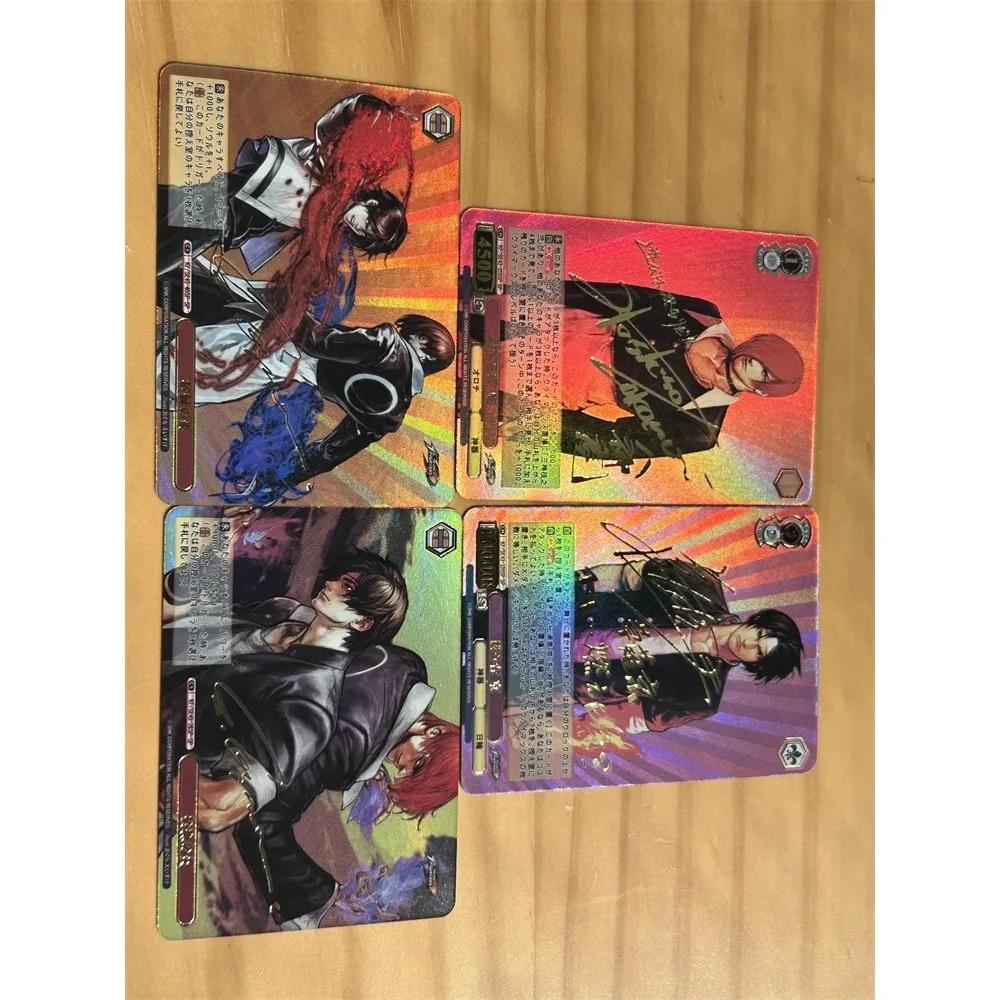 DIY THEKINGO FFIGHTERS Iori Yagami Kyo Kusanagi Mai Shiranui Gold Sign Flash Card Anime Peripheral Game Collection Card Holiday