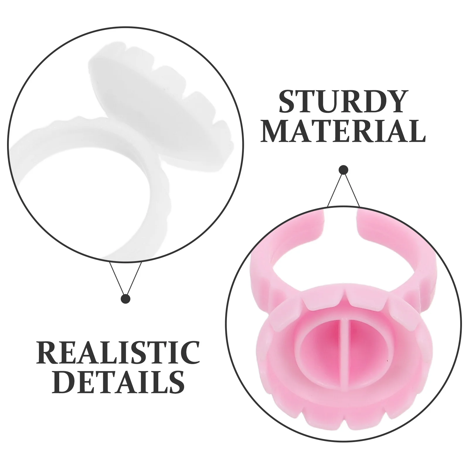 300 stuks wimperverlenging lijmbekers professioneel ontwerp blauw wit roze stabiele compacte wimperlijm opslagpothouder