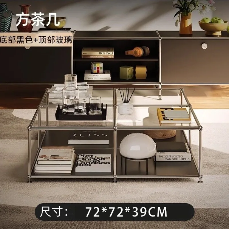 Small apartment movable color matching sofa side table light luxury high-end creative