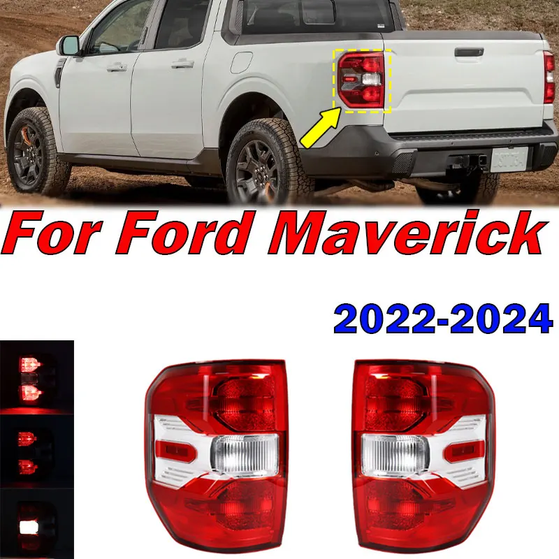 

Для Ford Maverick XL XLT, американская версия 2022 2023 2024, задний фонарь с дальним фонарем, стоп-сигнал, фонарь заднего хода, автомобильные аксессуары