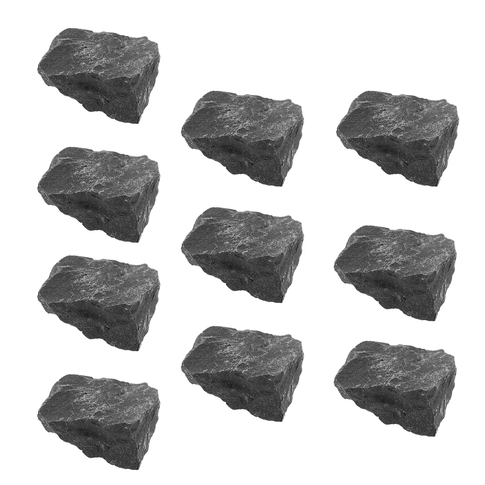 

10Pcs Sauna Heating Rocks Basalt 2-2.5cm Natural Volcanic Stones Heat Retaining Thermal Shock Resistant for Home Spa Hotel Dry