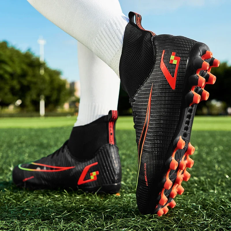 High Top Football Boots Professional Men Soccer Cleats Anti Slip Artificial Grass Fast Sneakers Youth Society Chuteira Futebol