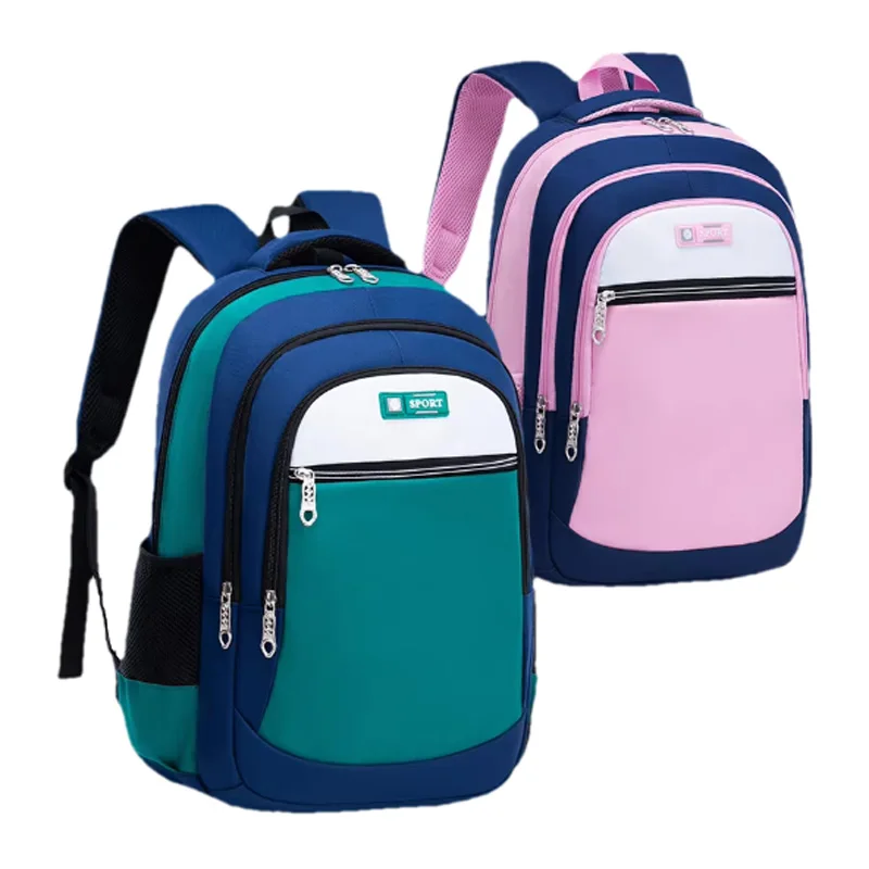 

Children School Bags Green Pink Fashion Simple Kid Backpack Schoolbag Teenager Boys Girl Backpacks Sport Bag Waterproof Mochila