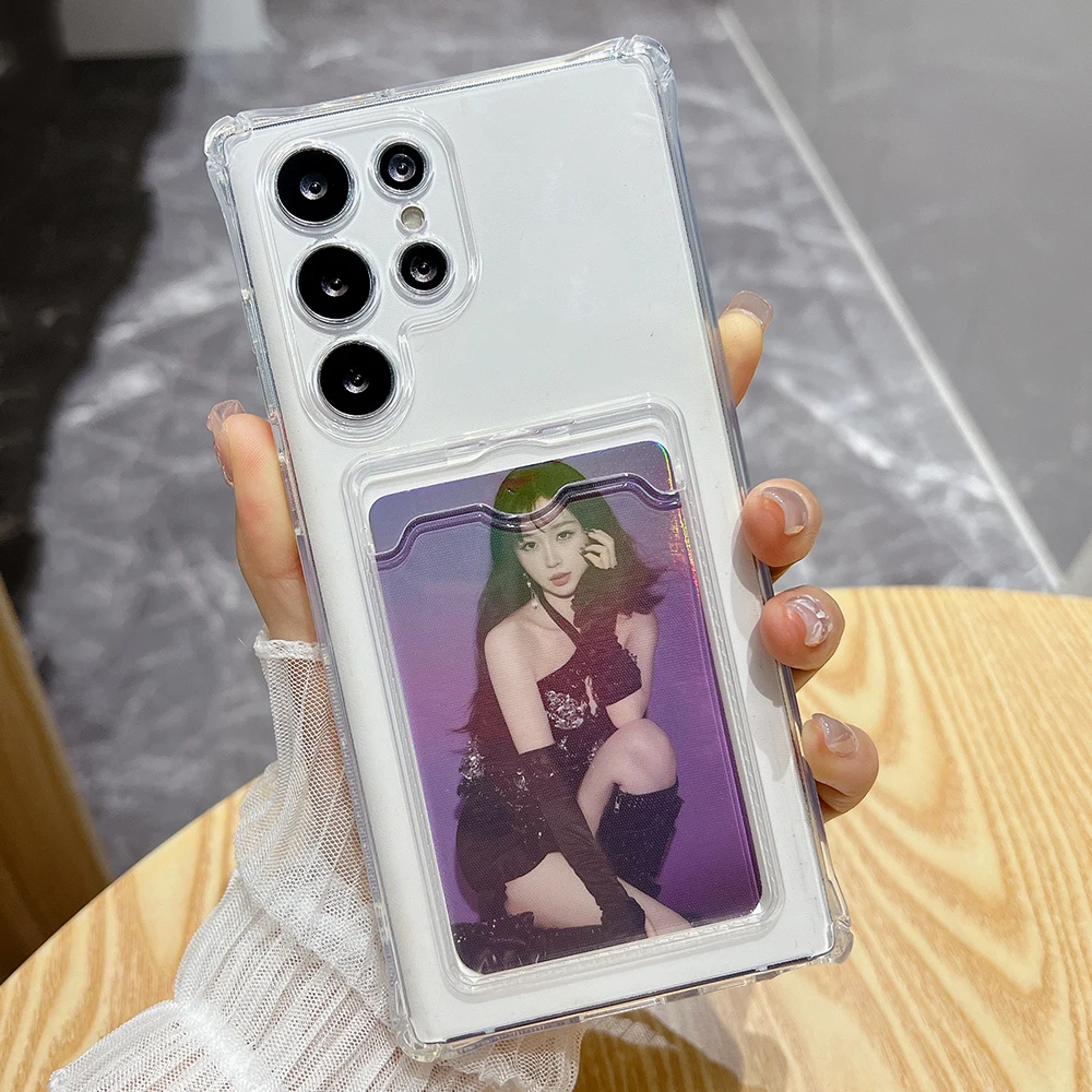 Card Slot Bag Holder Clear Phone Case For Samsung Galaxy A57 A17 A37 A07 A56 A55 5g A36 A35 A16 Soft Silicone Shockproof Cover - view 4