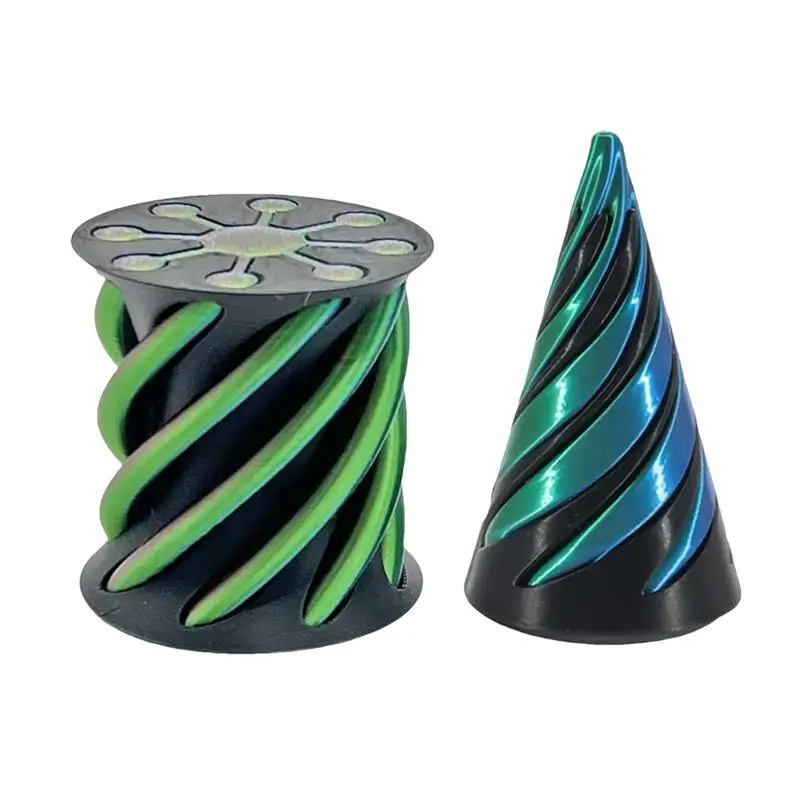 Impossible Cone Sensory Fidgets Toys Stress Relief Toy The Impossible Cone 3D Printed Pyramid Passthrough Sculpture For Desktop