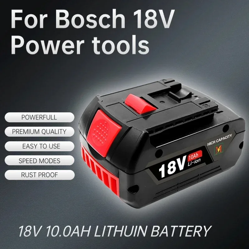 

6AH/8AH/10AH 18V Replacement Lithium Battery for Bosch 18V Power tool Backup 10.0ah Portable Replacement BAT609 BAT619