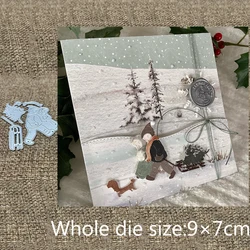 Neues Design Handwerk Metall Schablone Form Stanzform Winter Schlitten Kinder Sammelalbum gestanzt Album Papier Karte Handwerk Prägung