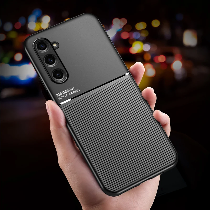 Luxury Magnetic Car Phone Cover Case For Samsung Galaxy M34 5G Case Built-in Magnetic Soft TPU Shockproof Back Cover Cases