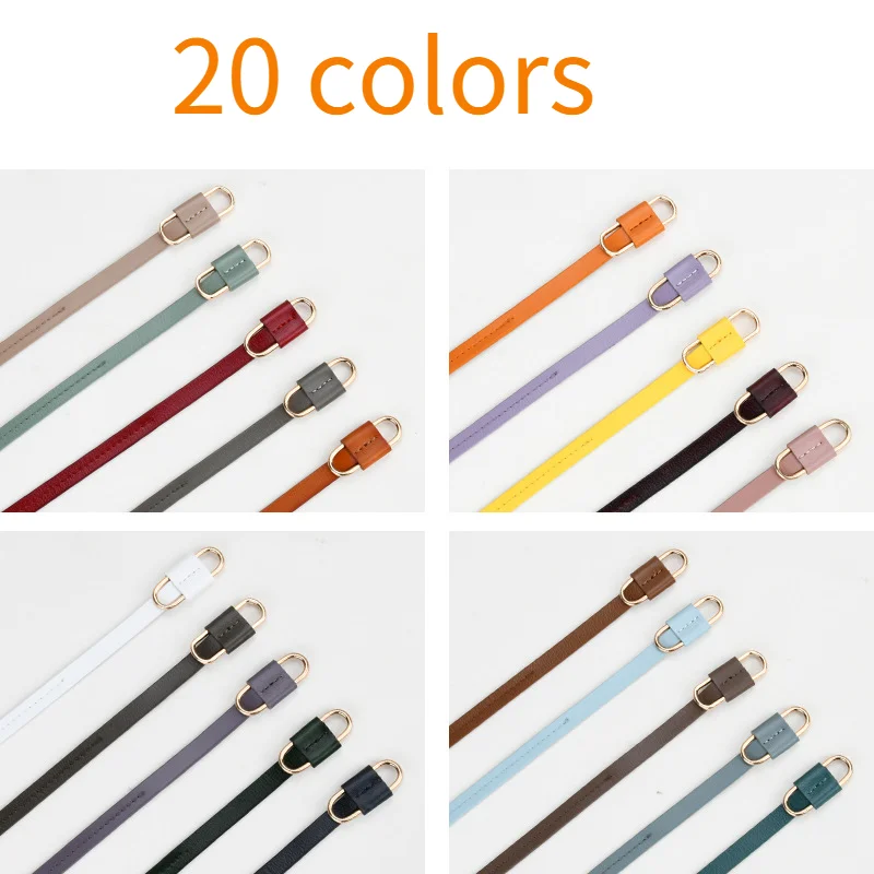 1cm Ladies Soft Leather Belt Punch-free Adjustable Length Belt High-quality Ladies Belt Multi-color Designer Belt for Woman