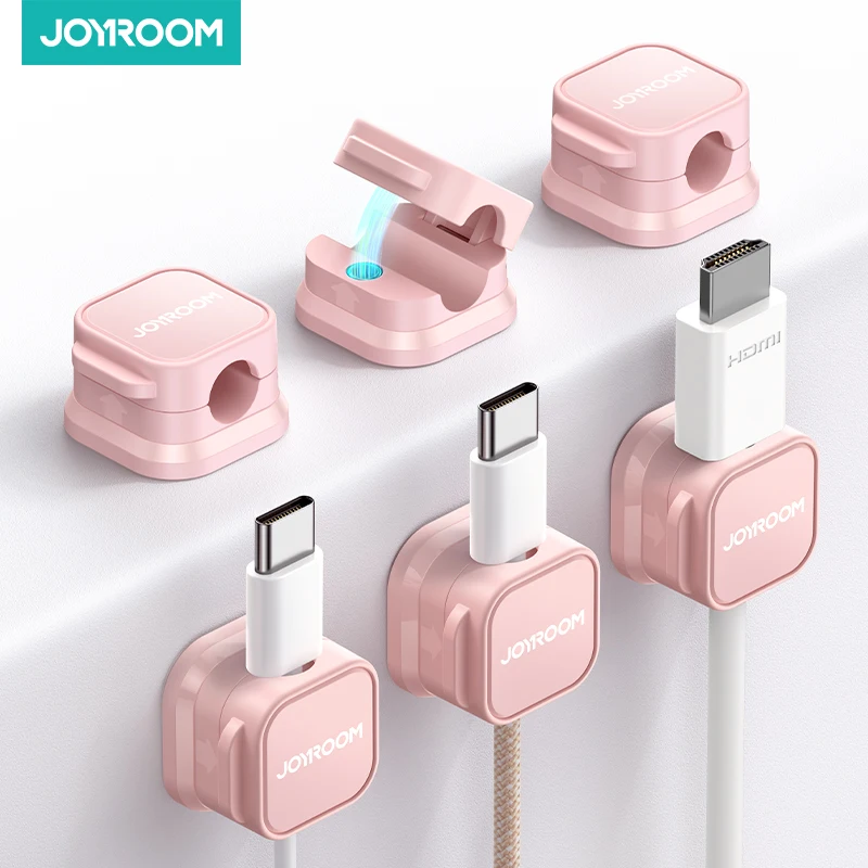 Joyroom Colorful Magnetic Cable Clip Cord Holder Adhesive Wire Holder Keeper Organizer for Home Office Desk Cable Management