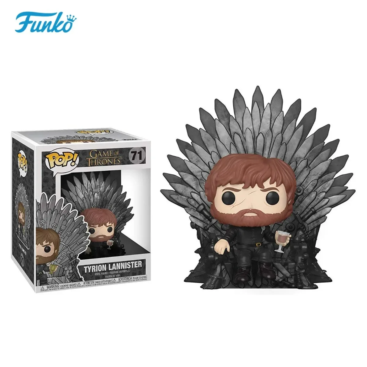 

FUNKO POP TV Deluxe Game of Thrones TYRION LANNISTER Sitting on Throne Model Toy Collection Desk Decor Action Figure Adult Gifts