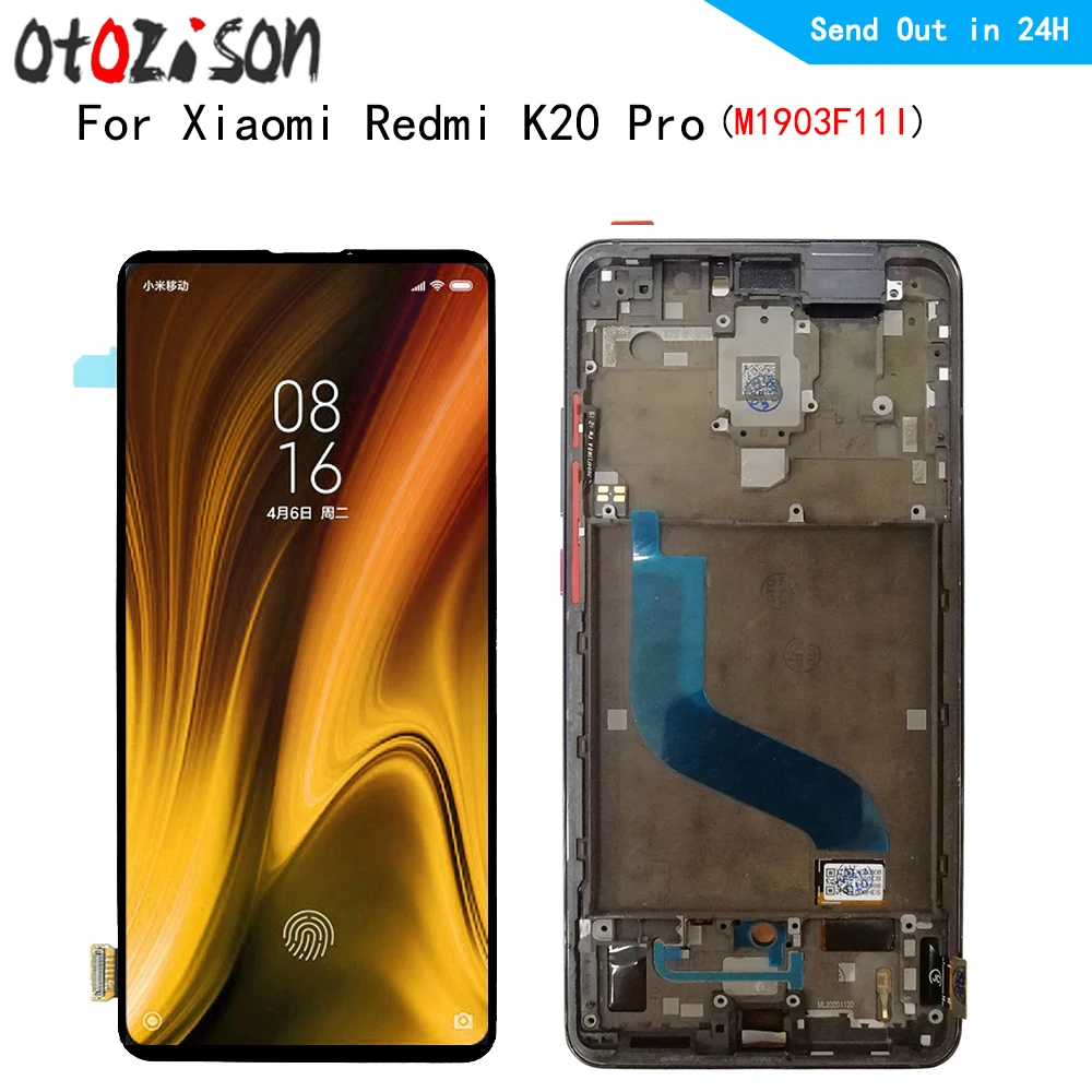 

6,39 "AMOLED ЖК-дисплей для Xiaomi Redmi K20 Pro M1903F11I ЖК-дисплей + дигитайзер сенсорного экрана с рамкой в сборе для RedmiK20Pro