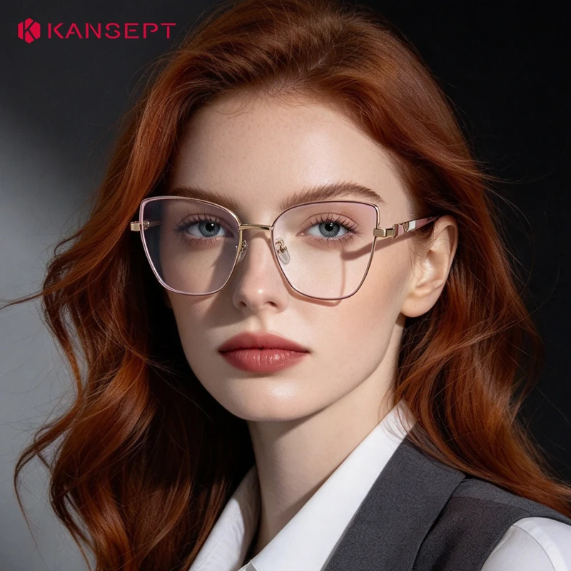 KANSEPT Prescription Glasses Women Eyeglasses Women's Eyepieces Eyeglass Frames Graduated Lenses to Read Lunettes De Lecture