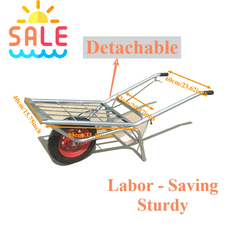 

Двухколесная одноколесная фермерская тележка - ручной самосвал с планшетным самосвалкой для садовых строительных сельскохозяйственных транспортных средств