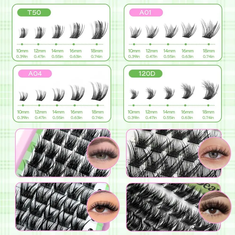 Natural Look False Eyelashes Wispy Style Bond and Seal 3D Faux Mink Lash Cluster Design Eye Makeup Tools Eye Lash Extension