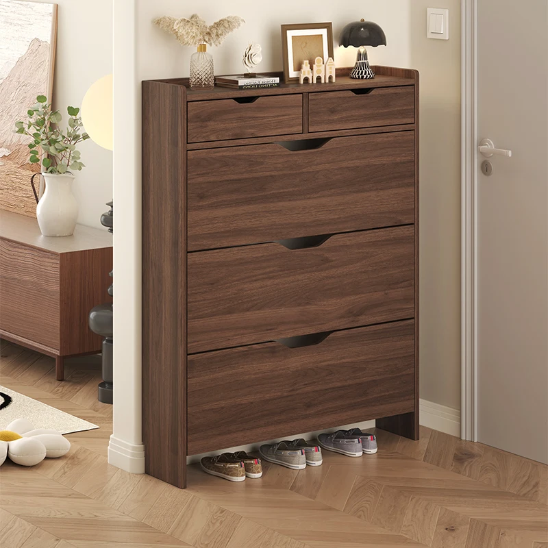 

Ultra-thin shoe cabinet, household tipping bucket type at the door, simple entry against the wall