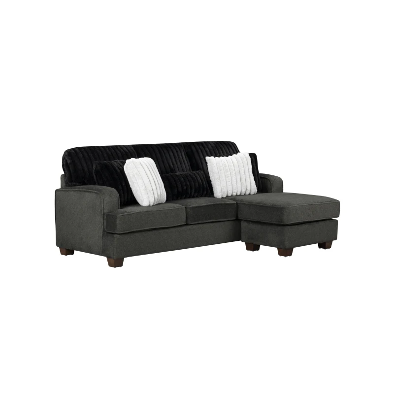 

Modern Reversible Sectional Corner-blocked Frame Reversible Cushions Throw Pillows 100% Foam Livingroom Furniture