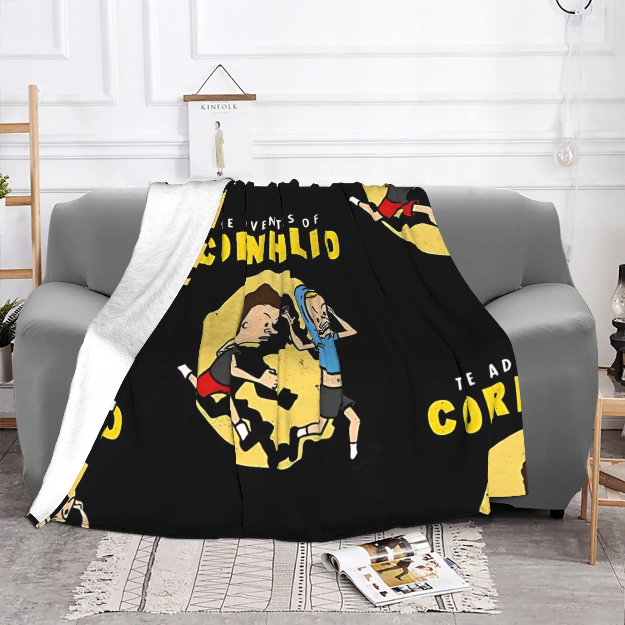 1PC Home Cutecore The Adventures of Cornholio Beavis and Butt Head Blanket Super Cosy Plush Home Living Room Sofa Halloween