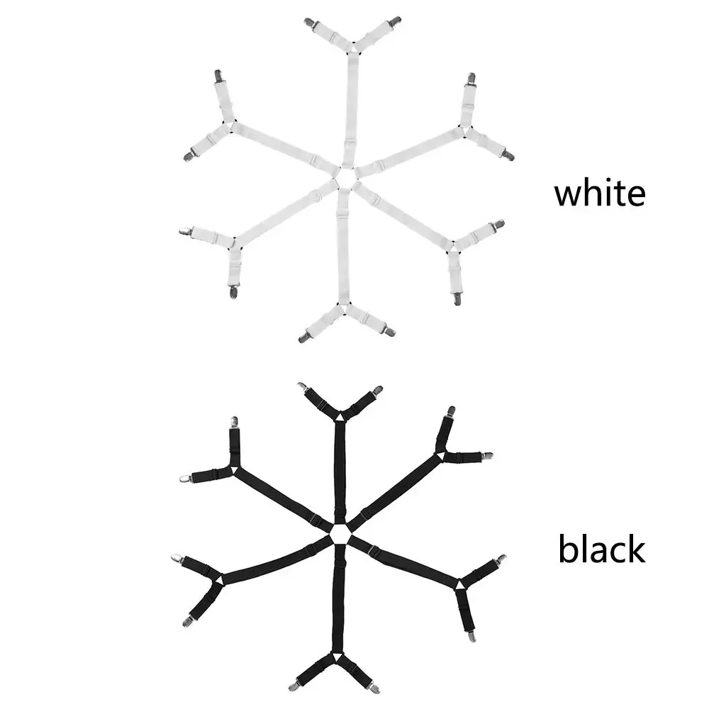 12 clipes ajustáveis elásticos suporte de lençol colchão clipe fixadores capa cobertores antiderrapante fixação cinta pinças