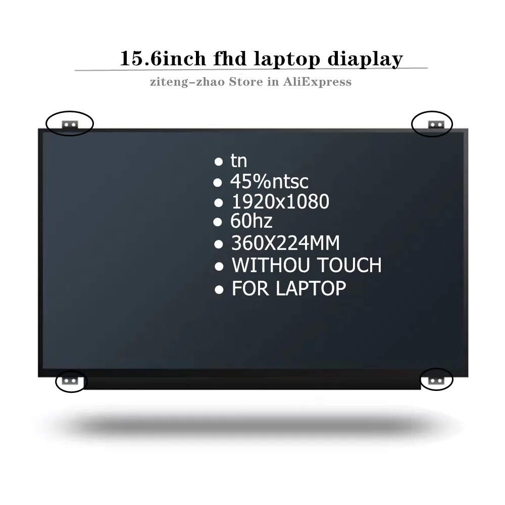 Imagem -03 - Tela Lcd Laptop Exibição Magro 15.6 Nt156fhm-n41 Nt156fhm-n31 B156htn03.8 B156htn03.0 N156hga-ea3 B156htn03.4 N156hge-ebb Eab