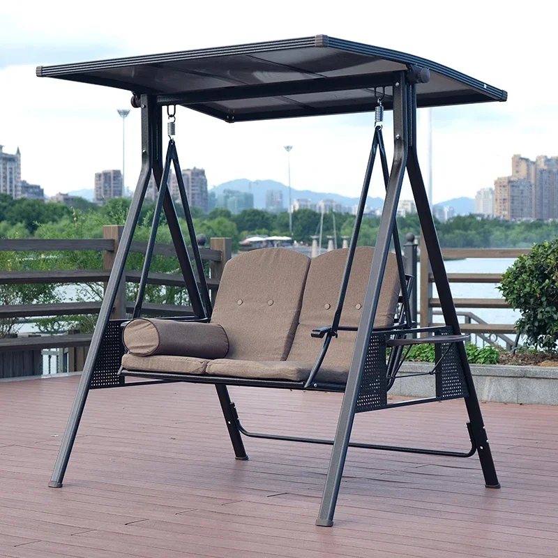 Best Selling Outdoor Furniture Wholesale Garden Leisure Balcony Aluminum Swing Metal Swing For 2 Seats Patio Swing For Sale