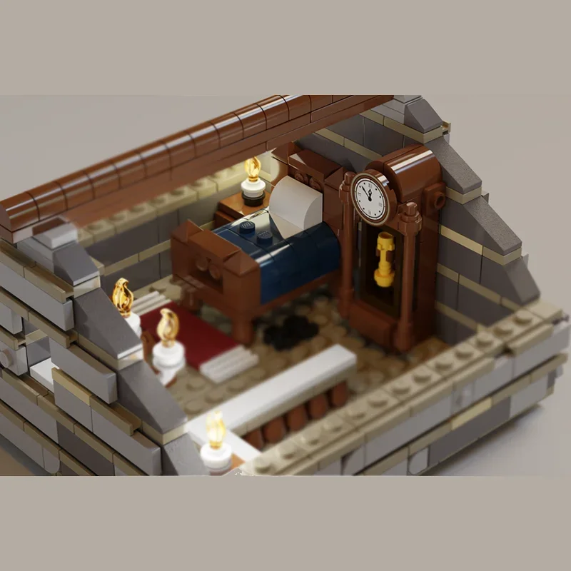 Moc ビルディングブロック オールドストーンハウス テクノロジー モジュラーレンガモデル ギフト クリスマスおもちゃ DIY セット 組み立て