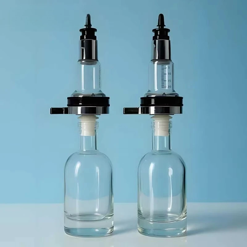1Wyn glass bottle perfume dispenser wall hanging 200ml 375ml 500ml single perfume bar glass bottle dispenser with scale