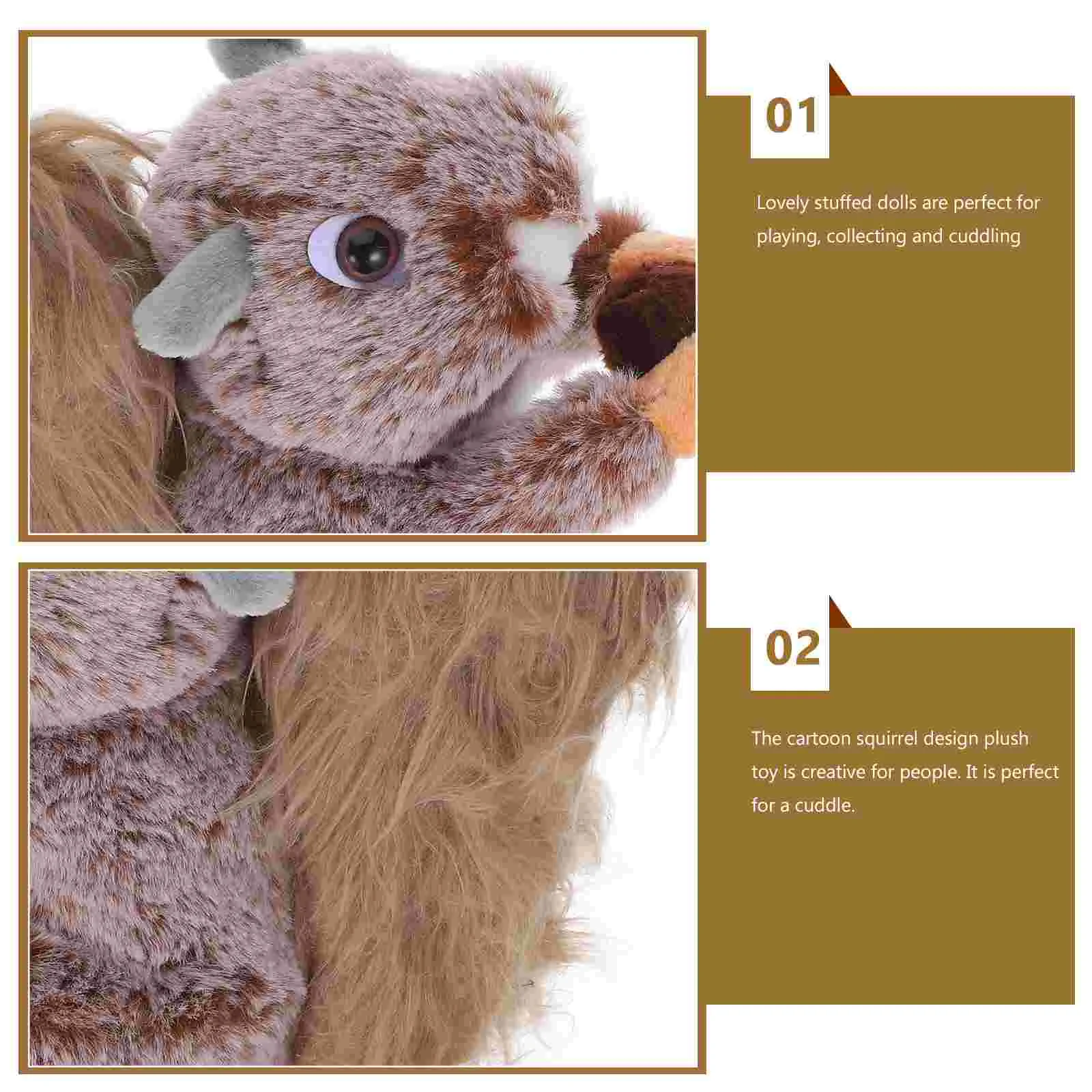 Adorável esquilo dos desenhos animados animais de pelúcia brinquedo de pelúcia crianças brinquedo presente brinquedo de pelúcia dos desenhos animados brinquedo de esquilo de pelúcia