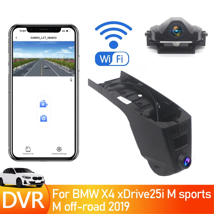 Plug and Play Car DVR Video Recorder 4K Dash Cam Camera High Quality Night Uision For BMW X4 xDrive25i M sports M off-road 2019