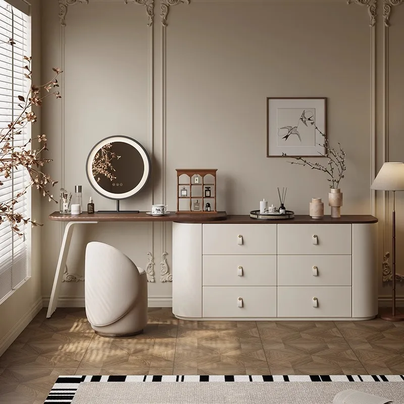 

Luxury Makeup Table Wooden Dressing Table Girls Storage Organizer Dressing Table 6 Drawers Muebles De Dormitorio Furniture
