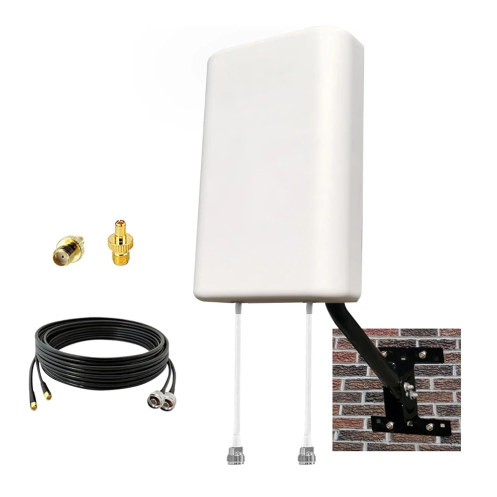 

700-2700MHz,2x2 MIMO Antenna for T Mobile Home Internet, 2x14DBi High Gain,Outdoor 4G LTE Directional Antenna for Modem/Router