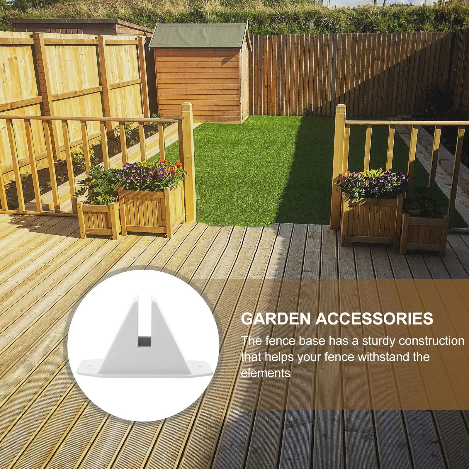 

2Pcs Plastic Fence Base Heavy Duty Garden Fence Stand for Lawn Yard Fencing Accessories Outdoor Use Fences Base Supply