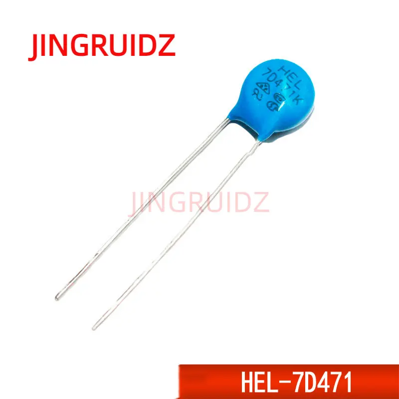 10PCS Zinc Oxide Varistor HEL 7D471K 7D471 470V Varistor Voltage  Chip Diameter 7mm VSR VDR