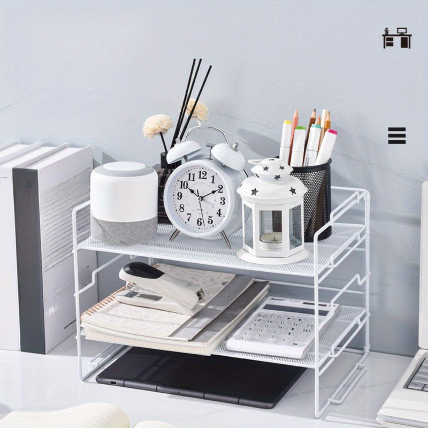 1pc Desktop  Rack, Foldable Paper Letter  Shelf, Desk Organizer, Office Dorm Accessories, Back To School Supplies,  Organization