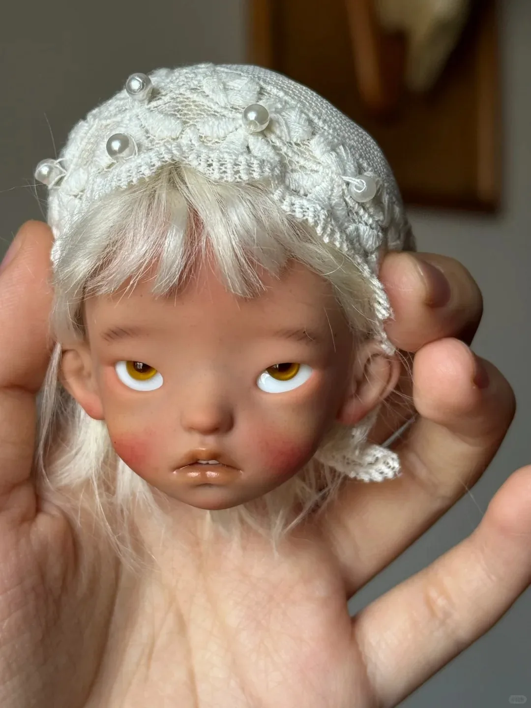 Nieuwe BJD pop 1/6 make-up hoofd te koop enkele kop bailu schattig meisje jongen hoge kwaliteit hars speelgoed cadeau Gewoon het hoofd